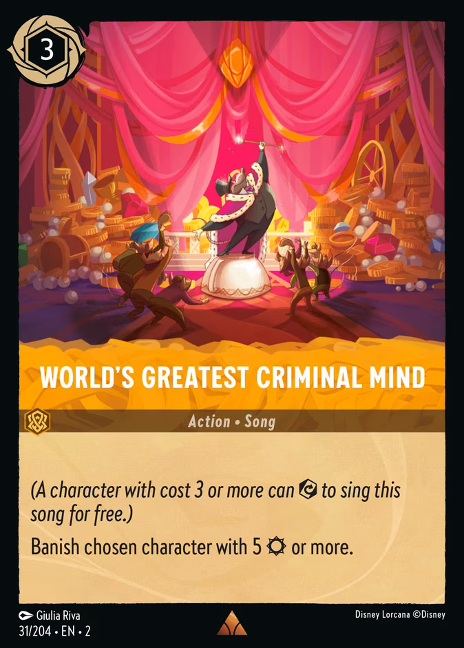 World's Greatest Criminal Mind Lorcana card (31/204, Rise of the Floodborn)