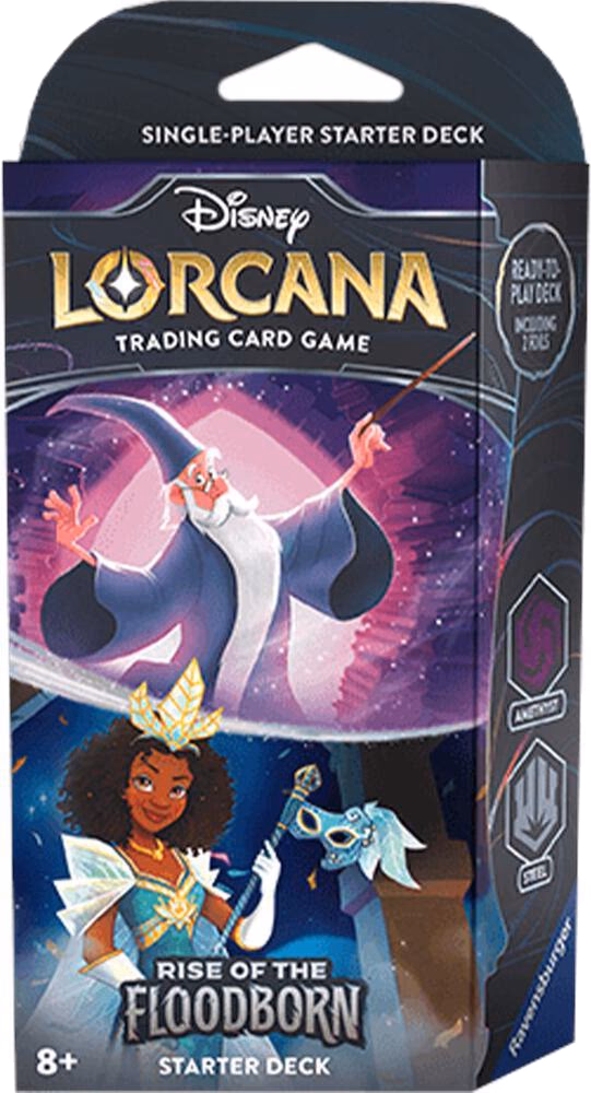 Disney Lorcana Rise of the Floodborn Starter Deck (Amethyst & Steel)