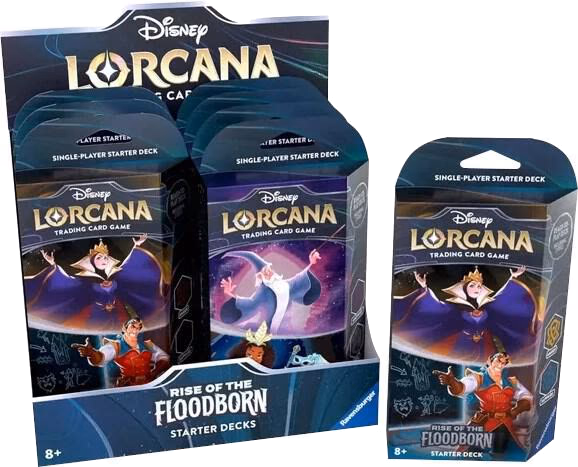 Disney Lorcana Rise of the Floodborn Starter Deck Display