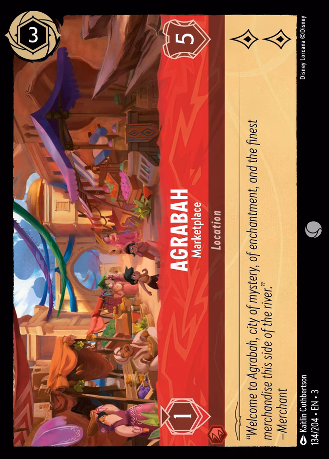 Agrabah - Marketplace Lorcana card (134/204, Into the Inklands)