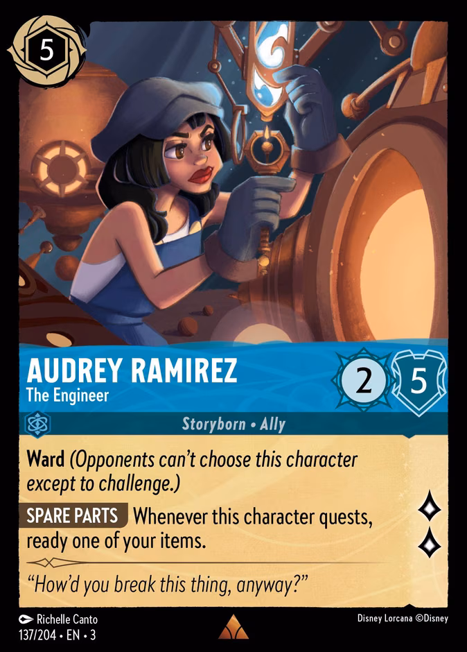 Audrey Ramirez - The Engineer Lorcana card (137/204, Into the Inklands)