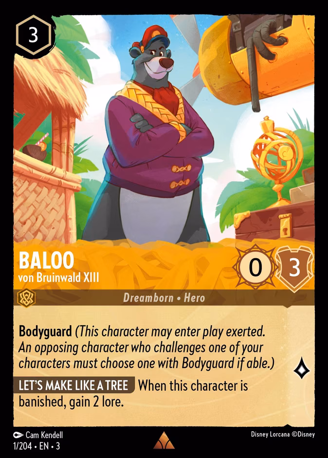 Baloo - von Bruinwald XIII Lorcana card (1/204, Into the Inklands)