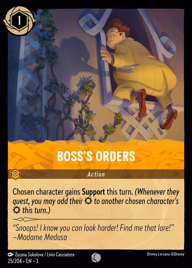 Boss's Orders Lorcana card (25/204, Into the Inklands)