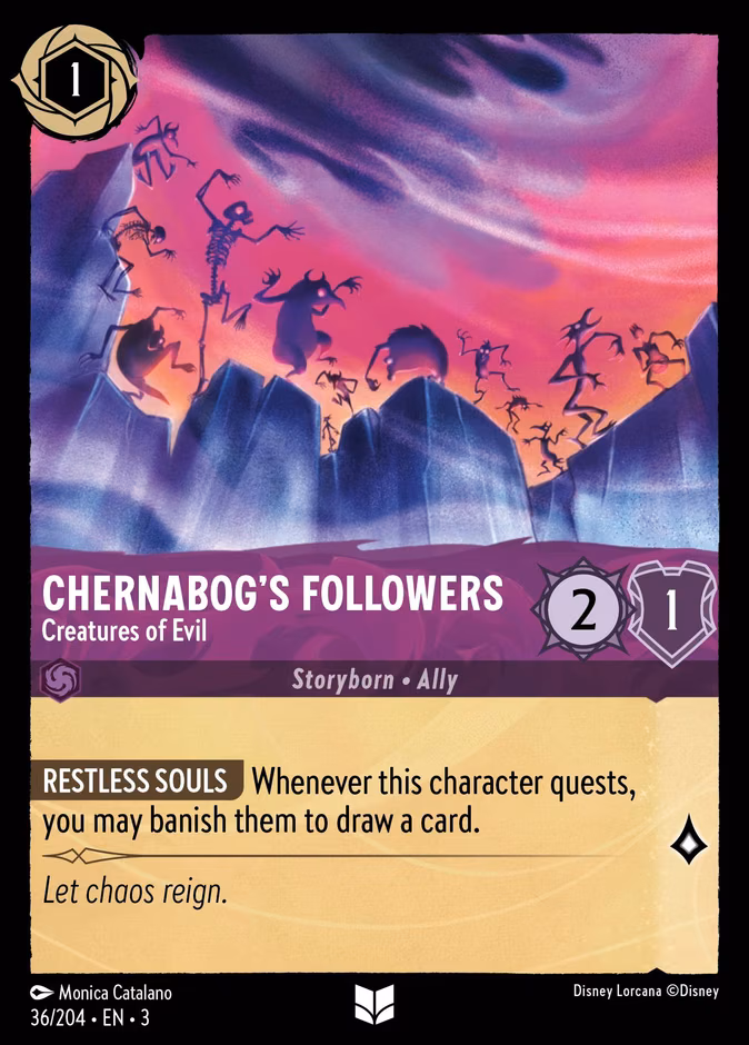 Chernabog's Followers - Creatures of Evil Lorcana card (36/204, Into the Inklands)