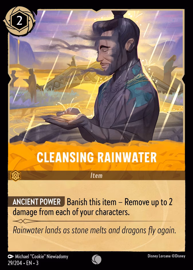 Cleansing Rainwater Lorcana card (29/204, Into the Inklands)