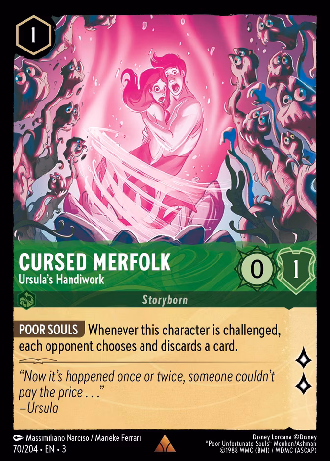 Cursed Merfolk - Ursula's Handiwork Lorcana card (70/204, Into the Inklands)