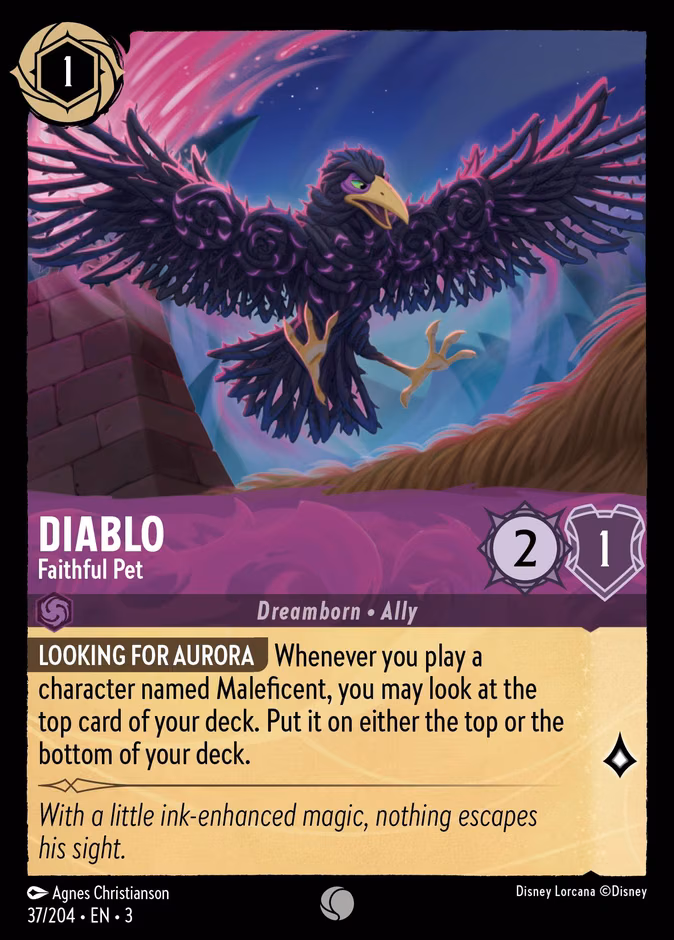 Diablo - Faithful Pet Lorcana card (37/204, Into the Inklands)