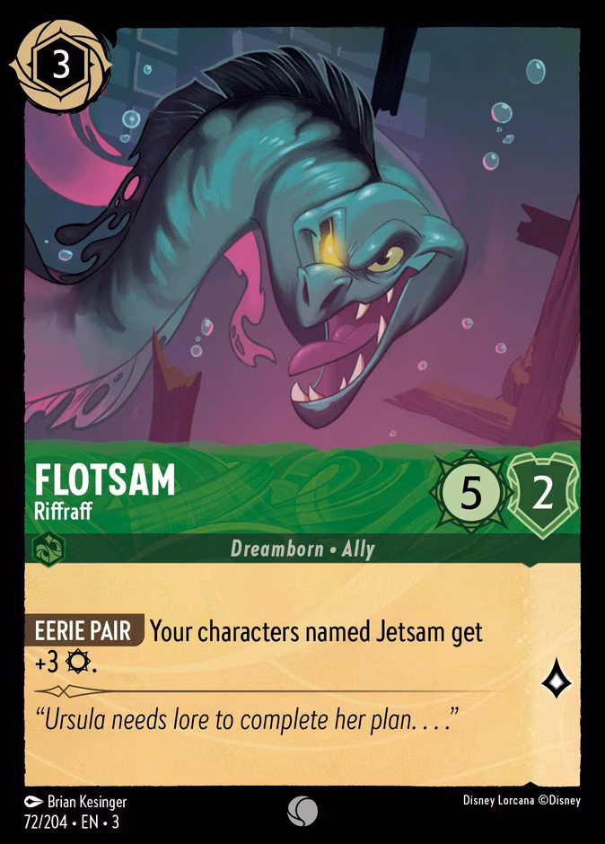 Flotsam - Riffraff Lorcana card (72/204, Into the Inklands)
