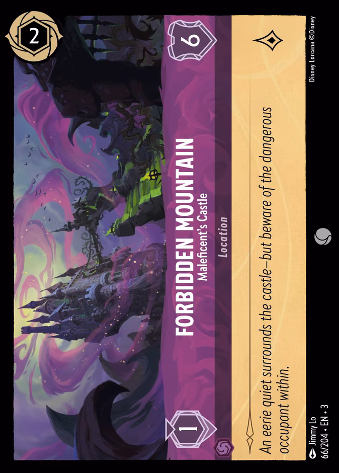 Forbidden Mountain - Maleficent's Castle Lorcana card (66/204, Into the Inklands)