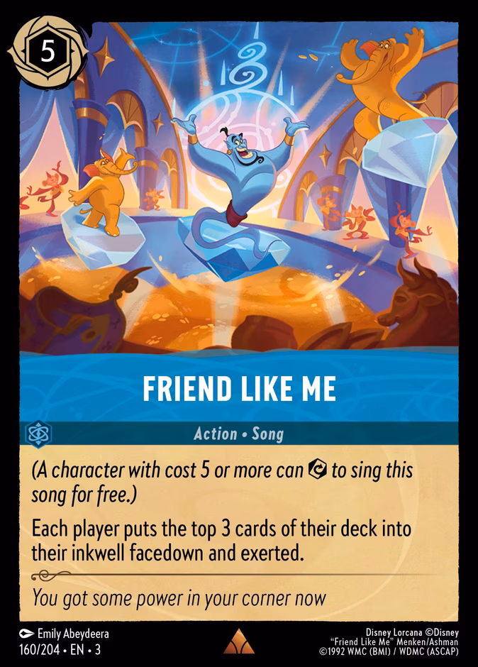 Friend Like Me Lorcana card (160/204, Into the Inklands)
