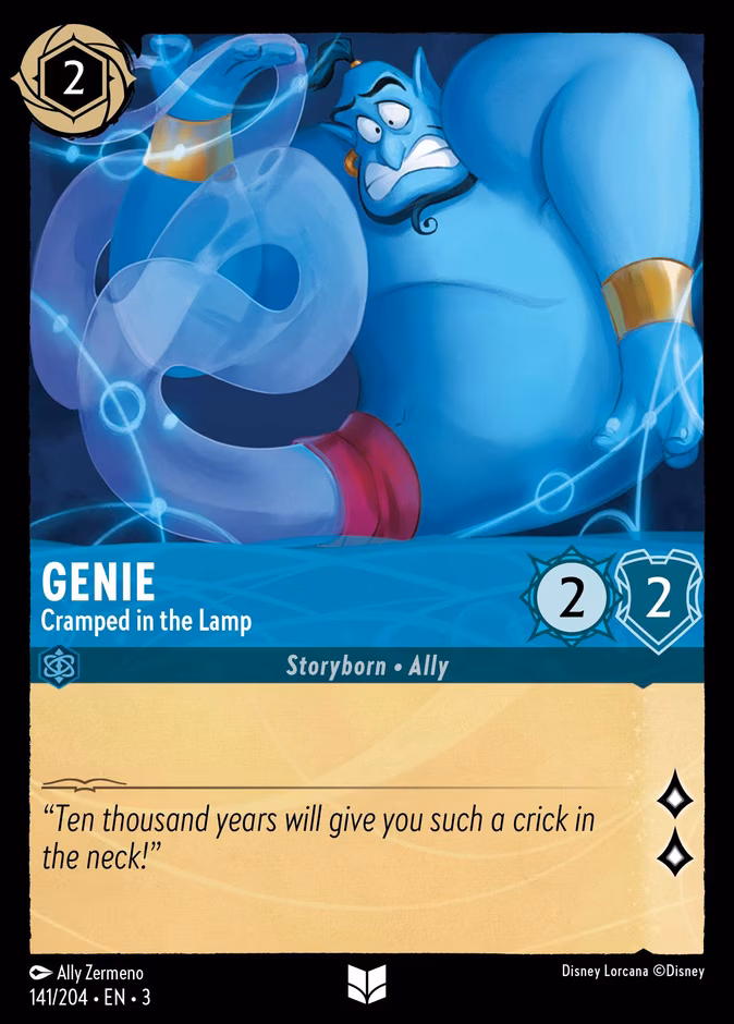 Genie - Cramped in the Lamp Lorcana card (141/204, Into the Inklands)