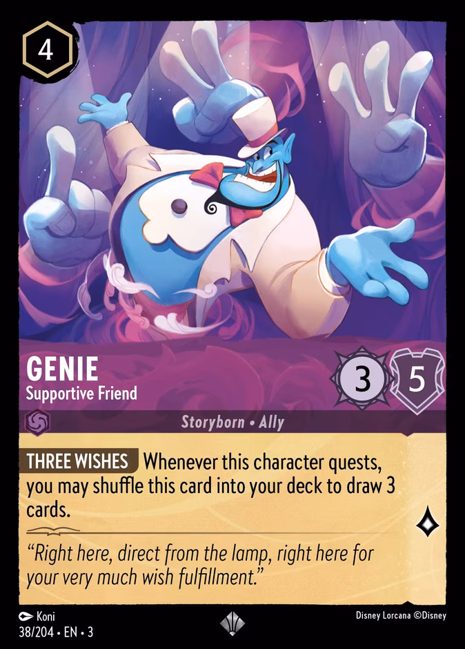 Genie - Supportive Friend Lorcana card (38/204, Into the Inklands)