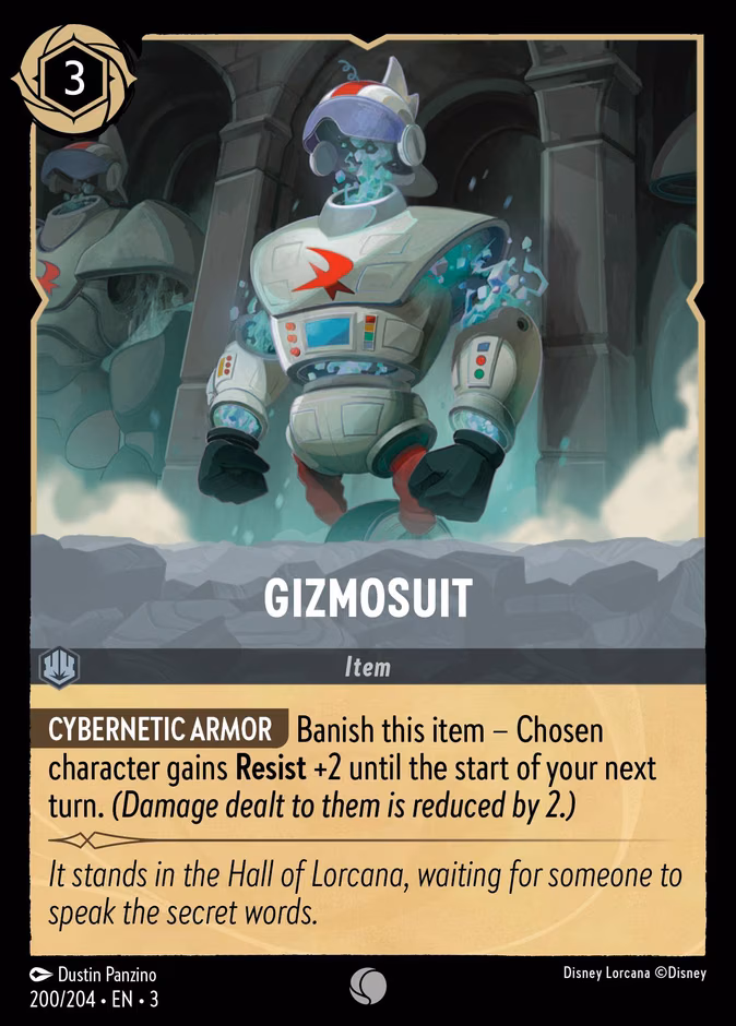 Gizmosuit Lorcana card (200/204, Into the Inklands)