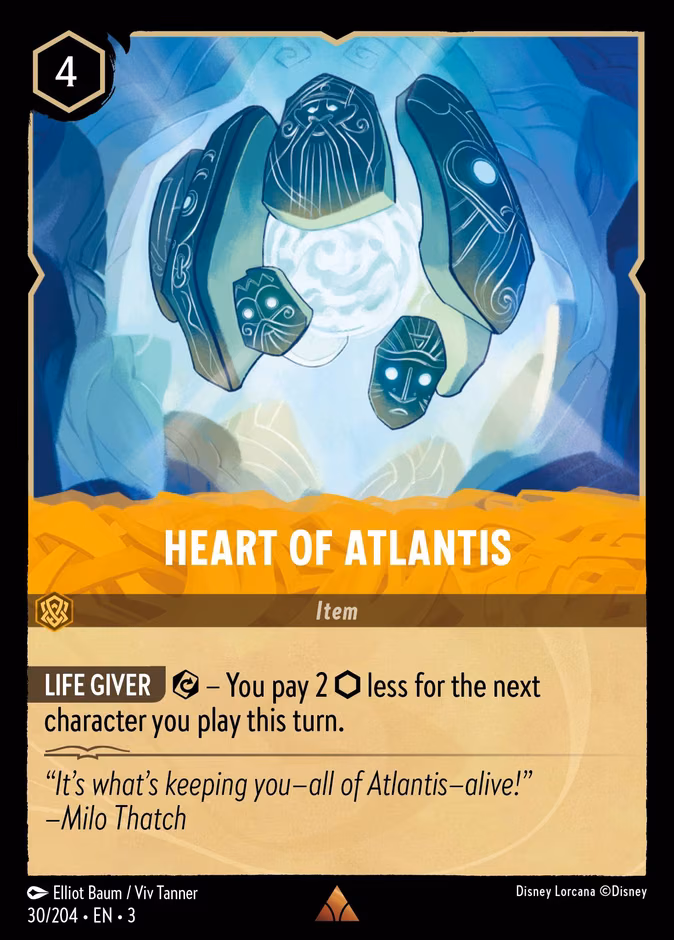 Heart of Atlantis Lorcana card (30/204, Into the Inklands)