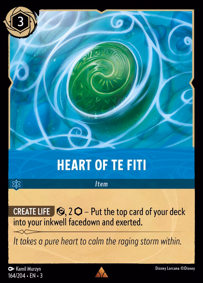 Heart of Te Fiti Lorcana card (164/204, Into the Inklands)