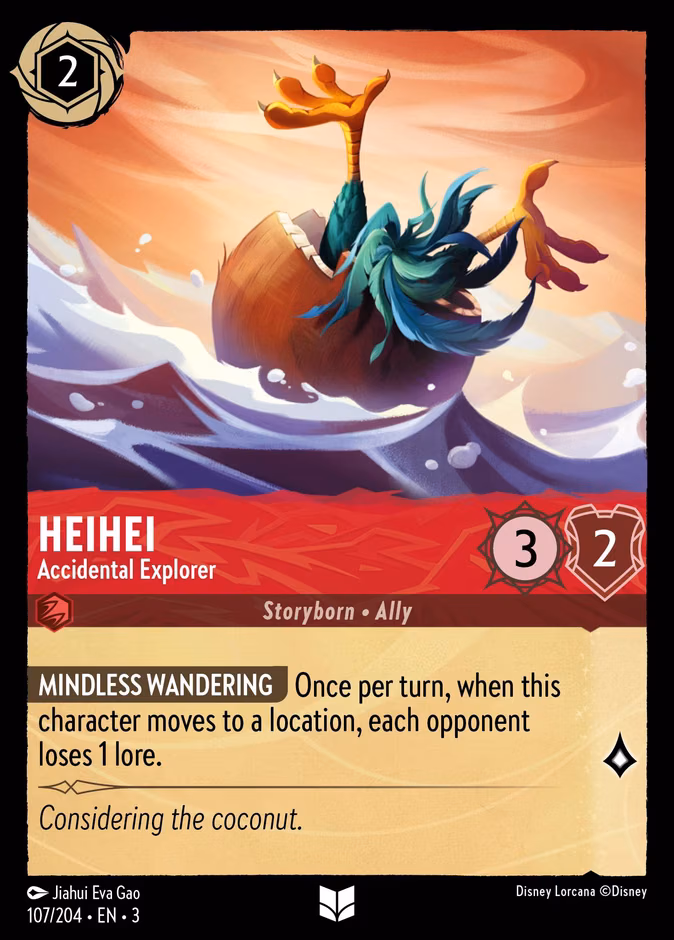 HeiHei - Accidental Explorer Lorcana card (107/204, Into the Inklands)