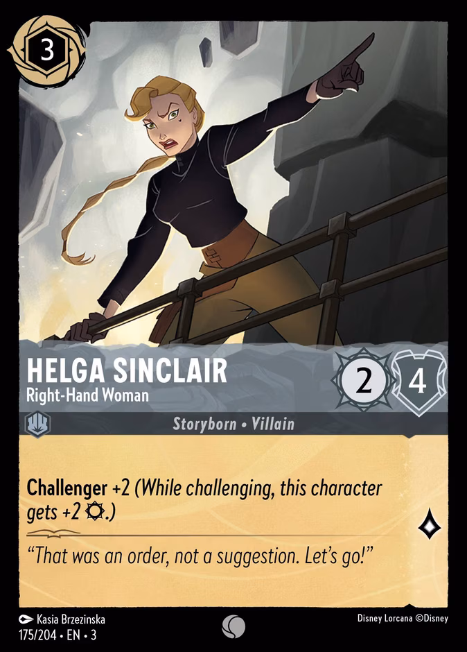 Helga Sinclair - Right-Hand Woman Lorcana card (175/204, Into the Inklands)