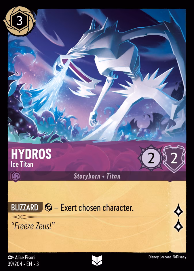 Hydros - Ice Titan Lorcana card (39/204, Into the Inklands)