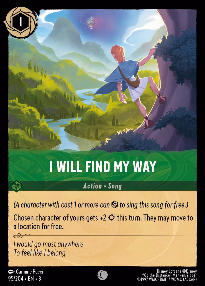 I Will Find My Way Lorcana card (95/204, Into the Inklands)