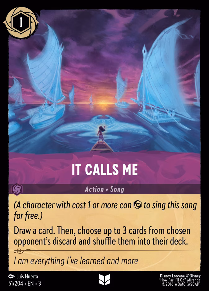 It Calls Me Lorcana card (61/204, Into the Inklands)