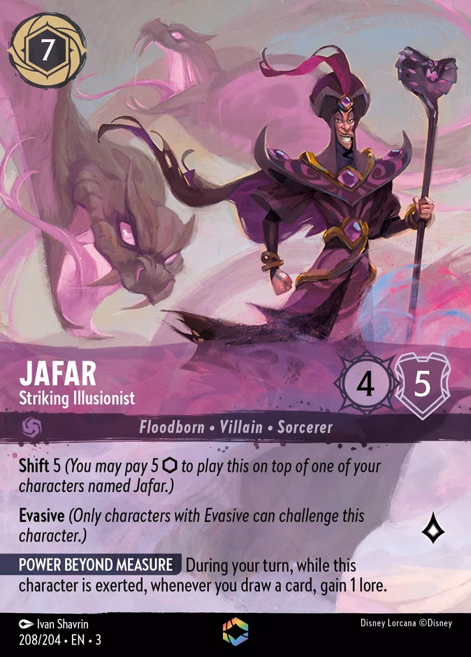 Jafar - Striking Illusionist Lorcana card (208/204)