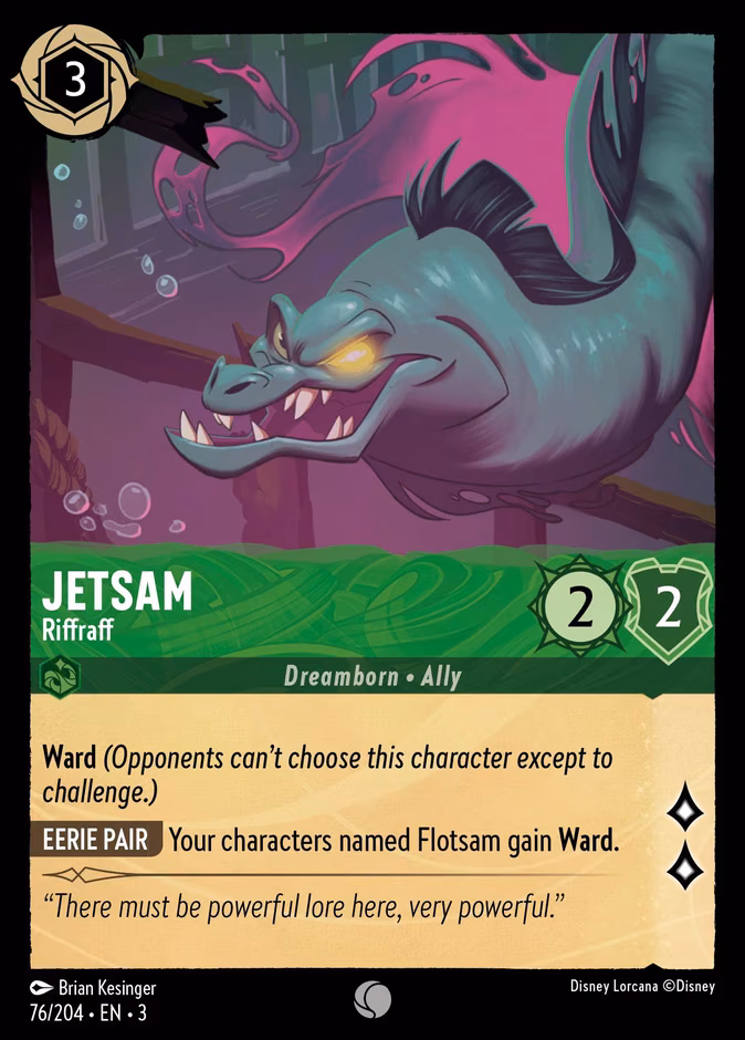 Jetsam - Riffraff Lorcana card (76/204, Into the Inklands)