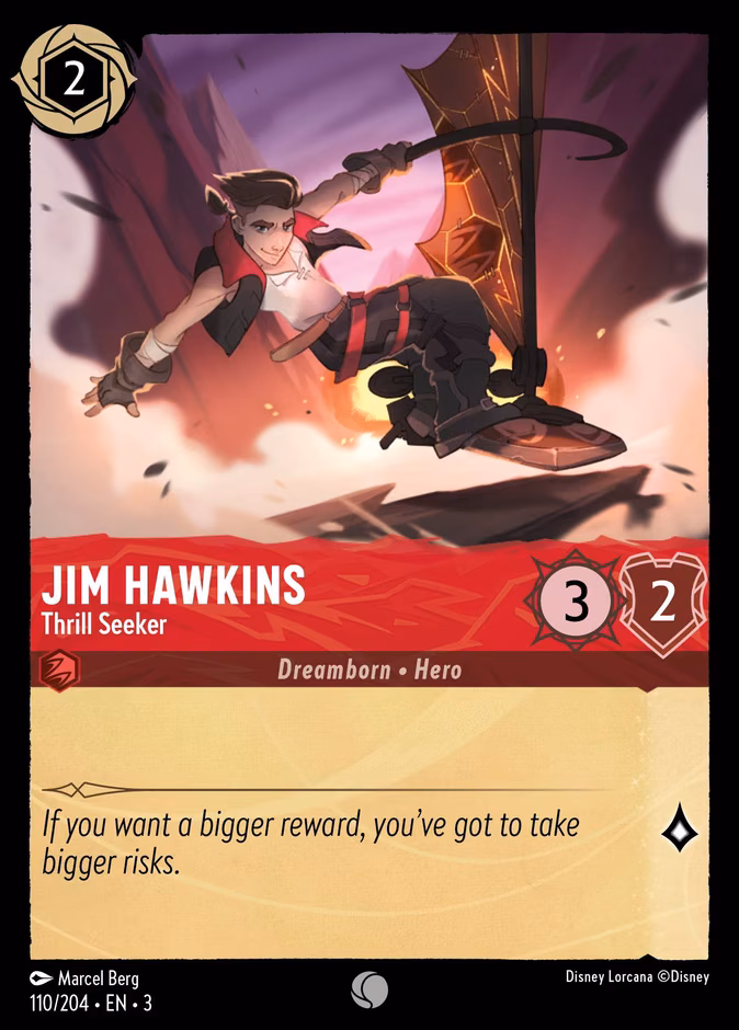 Jim Hawkins - Thrill Seeker Lorcana card (110/204, Into the Inklands)