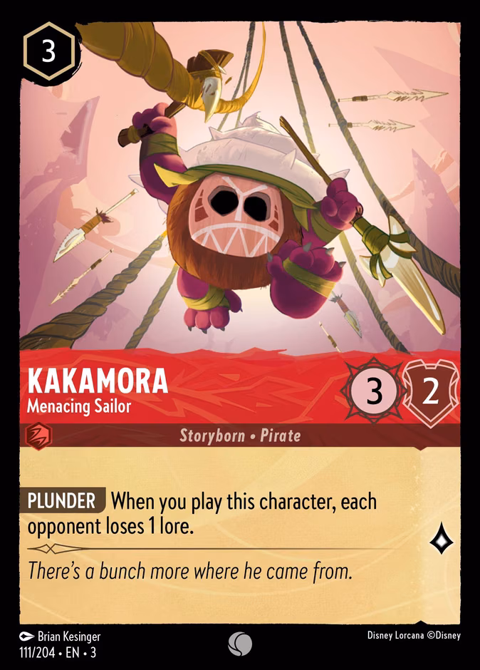 Kakamora - Menacing Sailor Lorcana card (111/204, Into the Inklands)