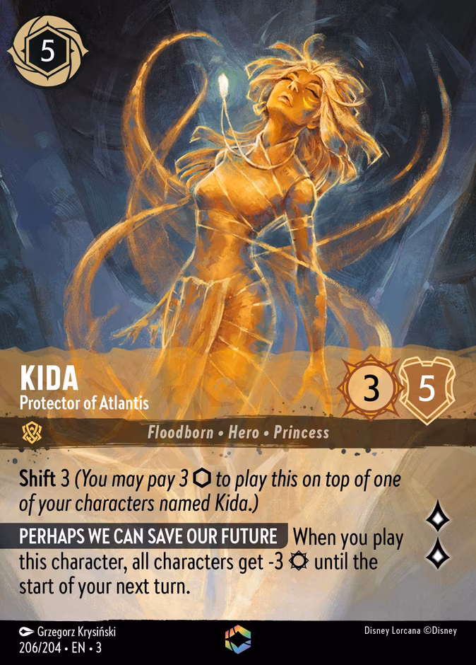 Kida - Protector of Atlantis Lorcana card (206/204, Into the Inklands)