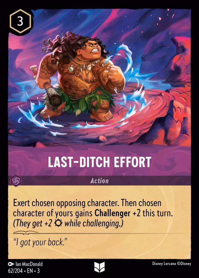 Last-Ditch Effort Lorcana card (62/204, Into the Inklands)