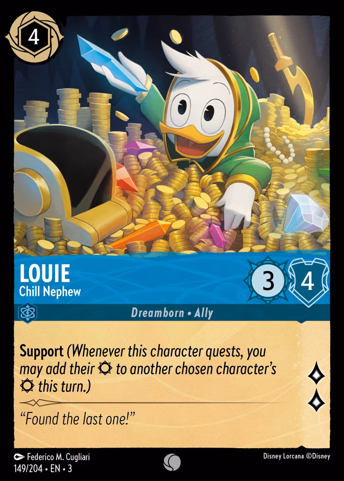 Louie - Chill Nephew Lorcana card (149/204, Into the Inklands)