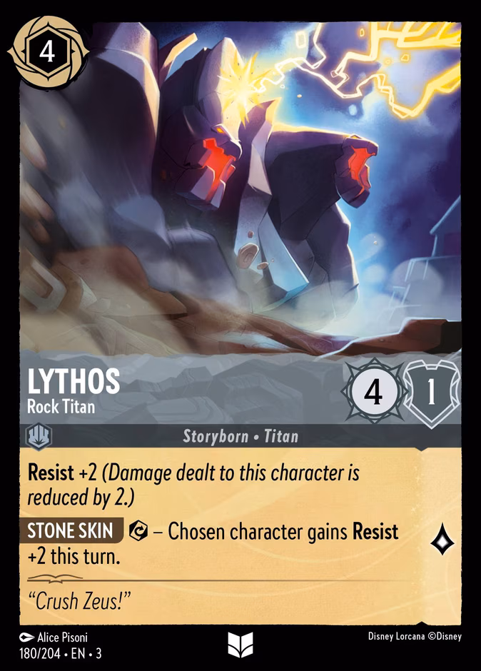 Lythos - Rock Titan Lorcana card (180/204, Into the Inklands)