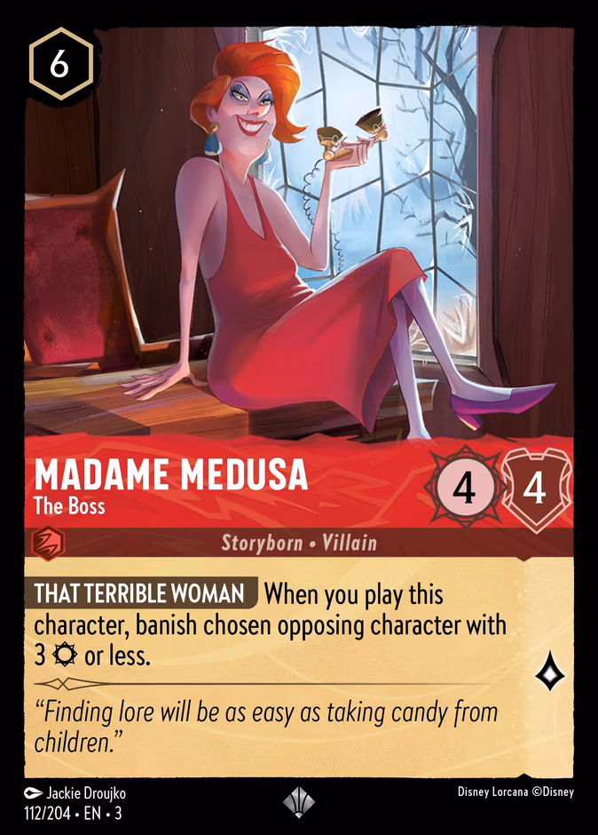 Madame Medusa - The Boss Lorcana card (112/204, Into the Inklands)