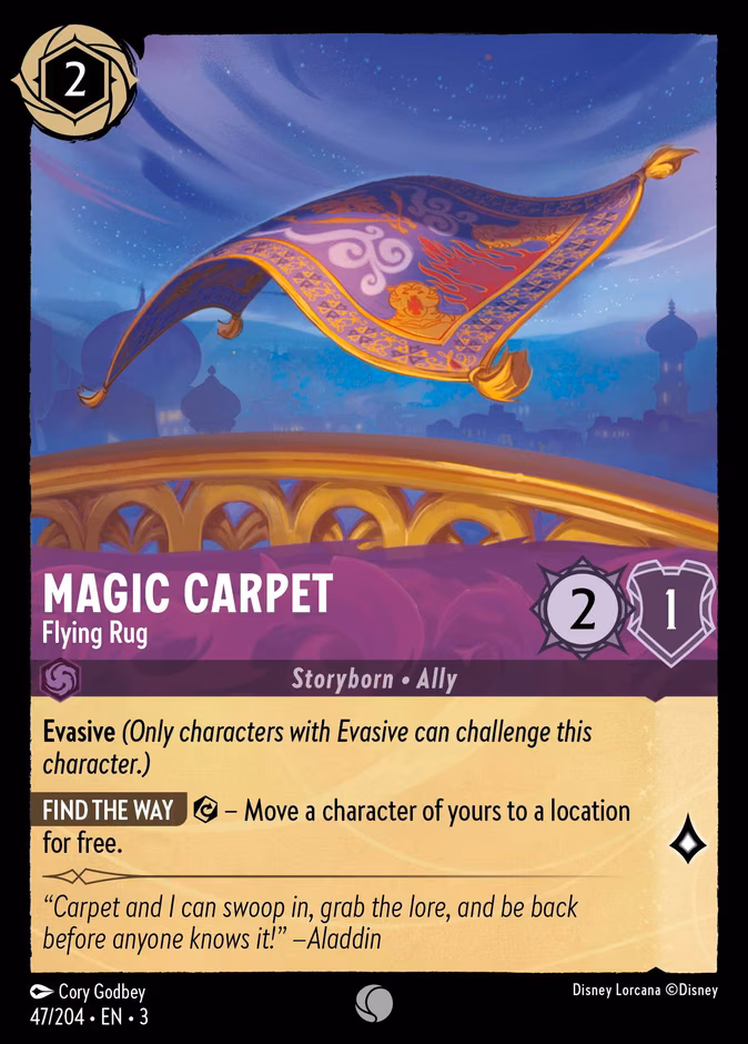 Magic Carpet - Flying Rug Lorcana card (47/204, Into the Inklands)