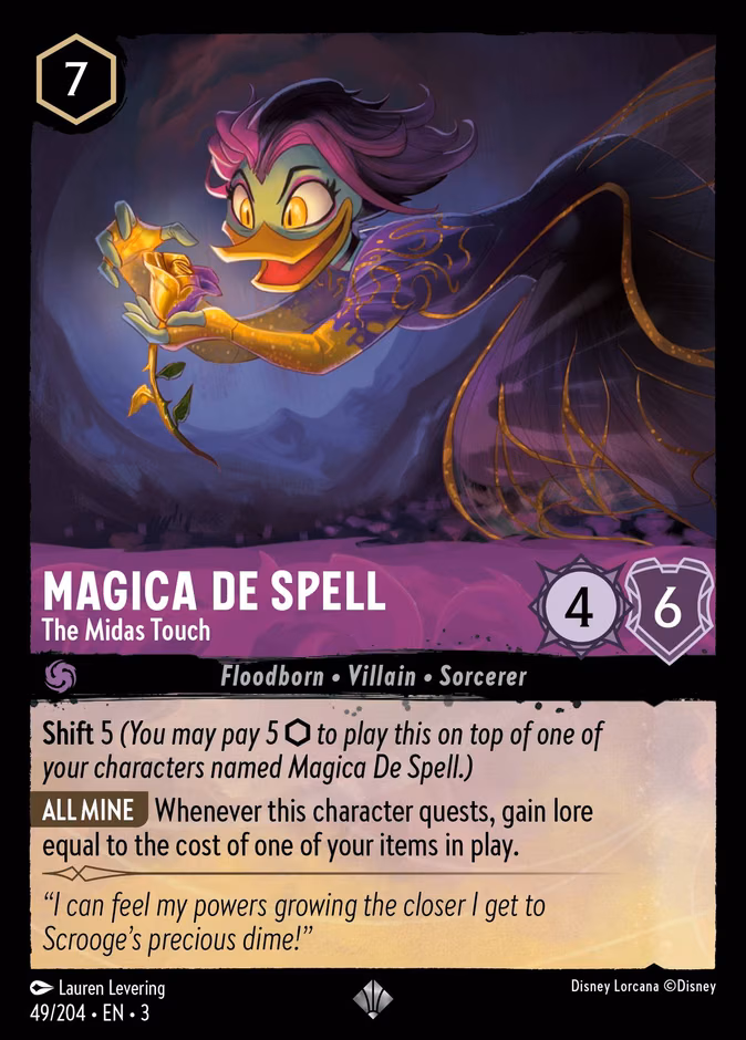 Magica De Spell - The Midas Touch Lorcana card (49/204, Into the Inklands)