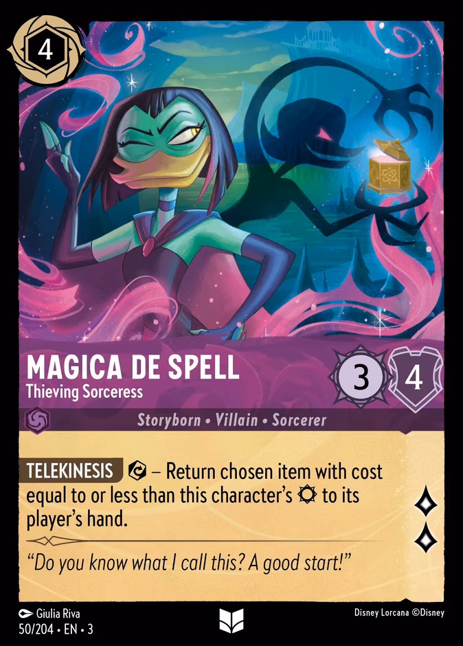 Magica De Spell - Thieving Sorceress Lorcana card (50/204, Into the Inklands)