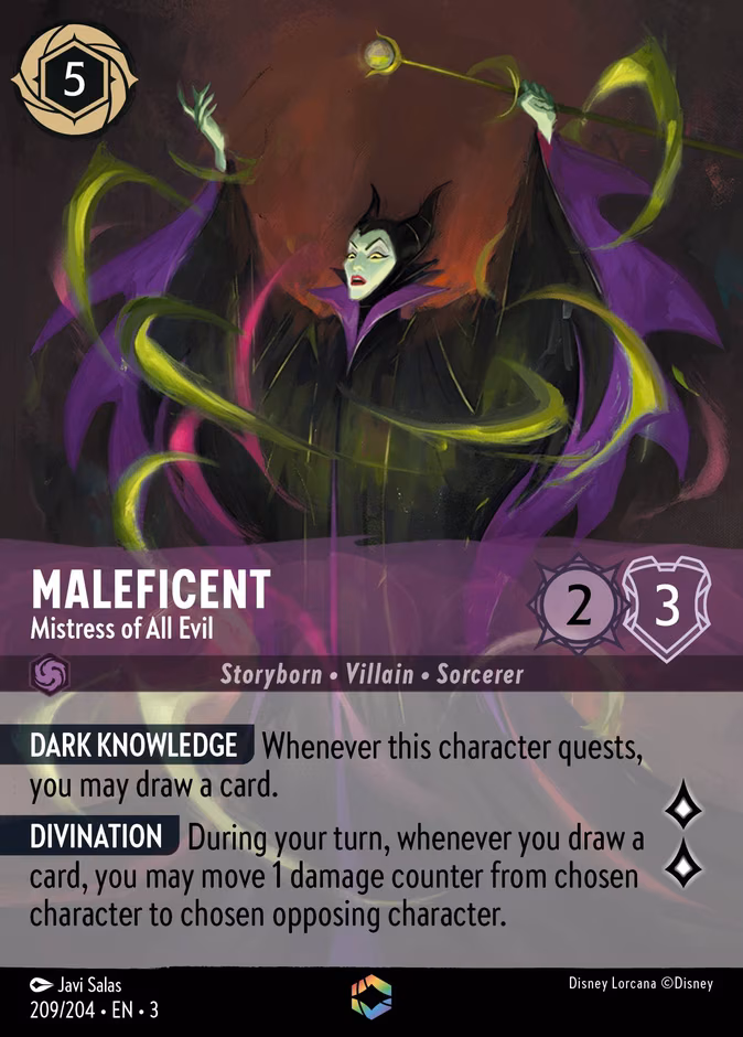 Maleficent - Mistress of All Evil Lorcana card (209/204)