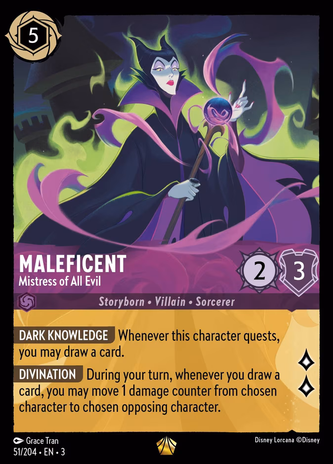 Maleficent - Mistress of All Evil Lorcana card (51/204, Into the Inklands)