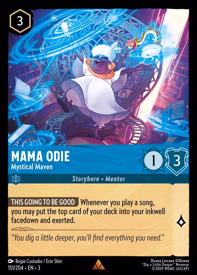 Mama Odie - Mystical Maven Lorcana card (151/204, Into the Inklands)