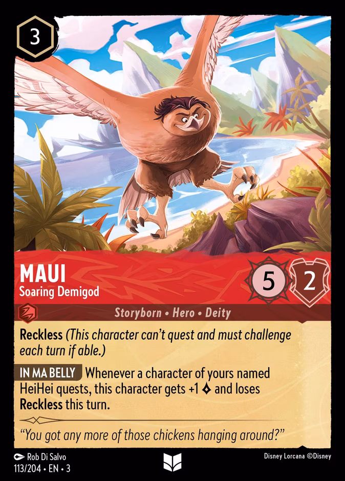Maui - Soaring Demigod Lorcana card (113/204, Into the Inklands)