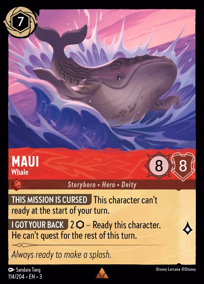 Maui - Whale Lorcana card (114/204, Into the Inklands)