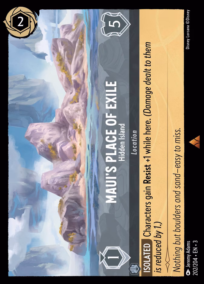 Maui's Place of Exile - Hidden Island Lorcana card (202/204, Into the Inklands)