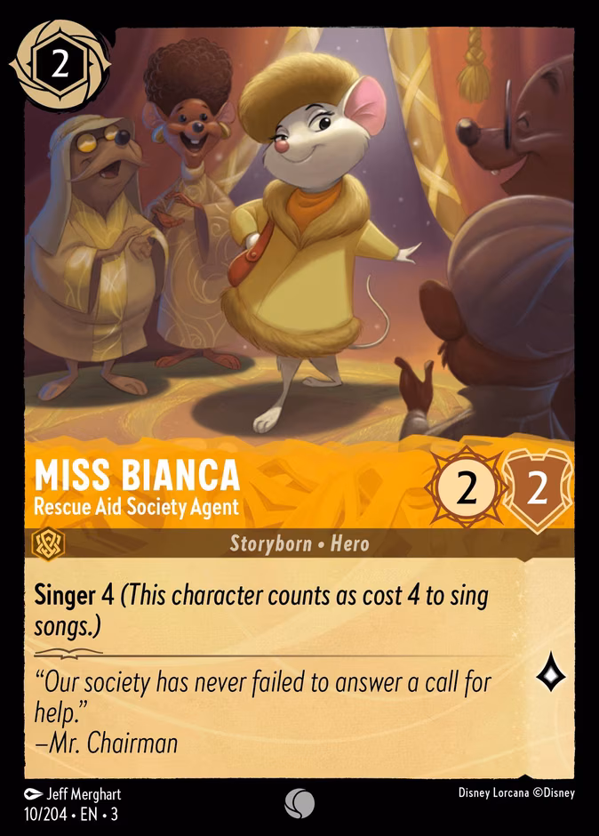 Miss Bianca - Rescue Aid Society Agent Lorcana card (10/204, Into the Inklands)