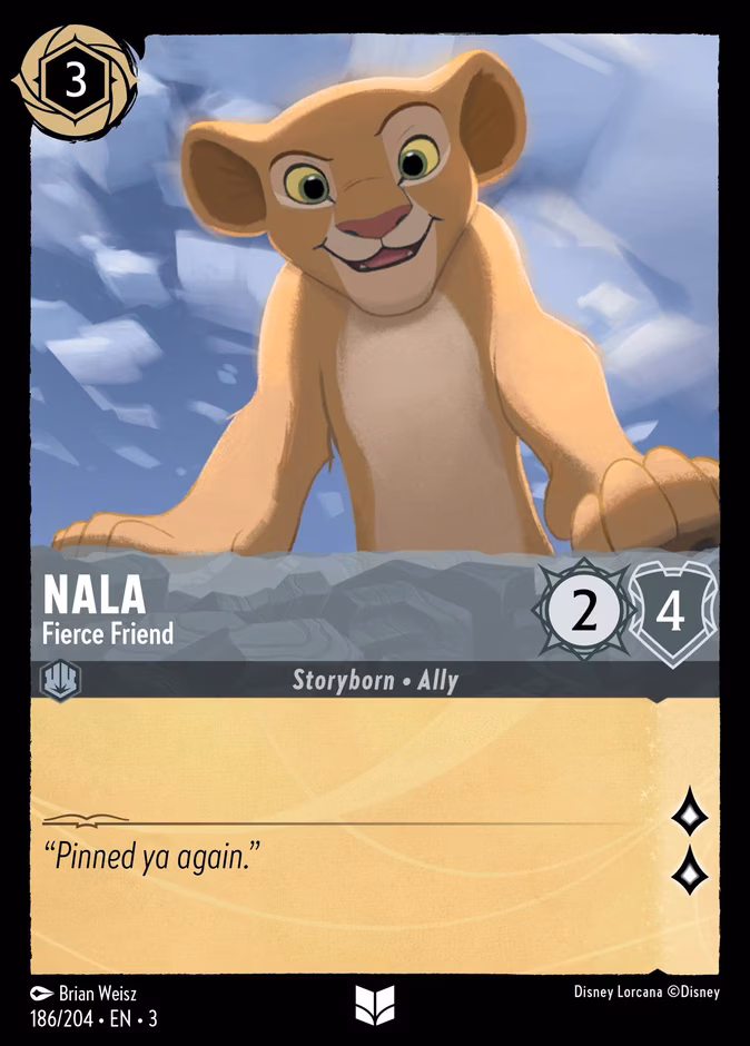 Nala - Fierce Friend Lorcana card (186/204, Into the Inklands)