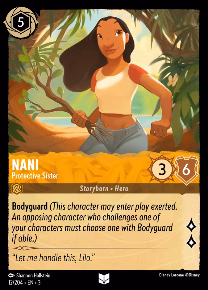 Nani - Protective Sister Lorcana card (12/204, Into the Inklands)