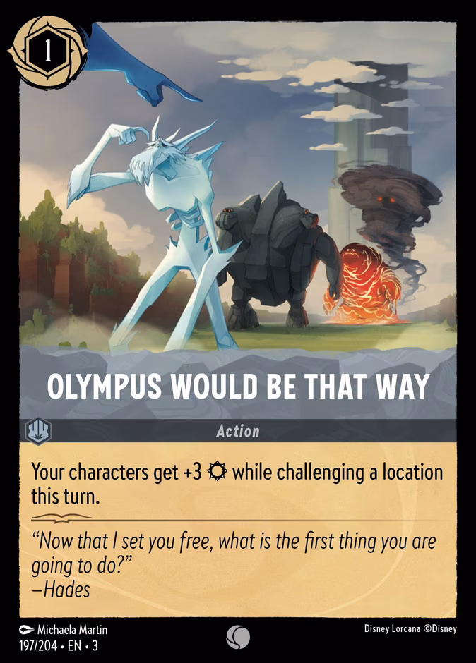 Olympus Would Be That Way Lorcana card (197/204, Into the Inklands)
