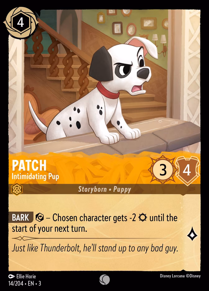 Patch - Intimidating Pup Lorcana card (14/204, Into the Inklands)