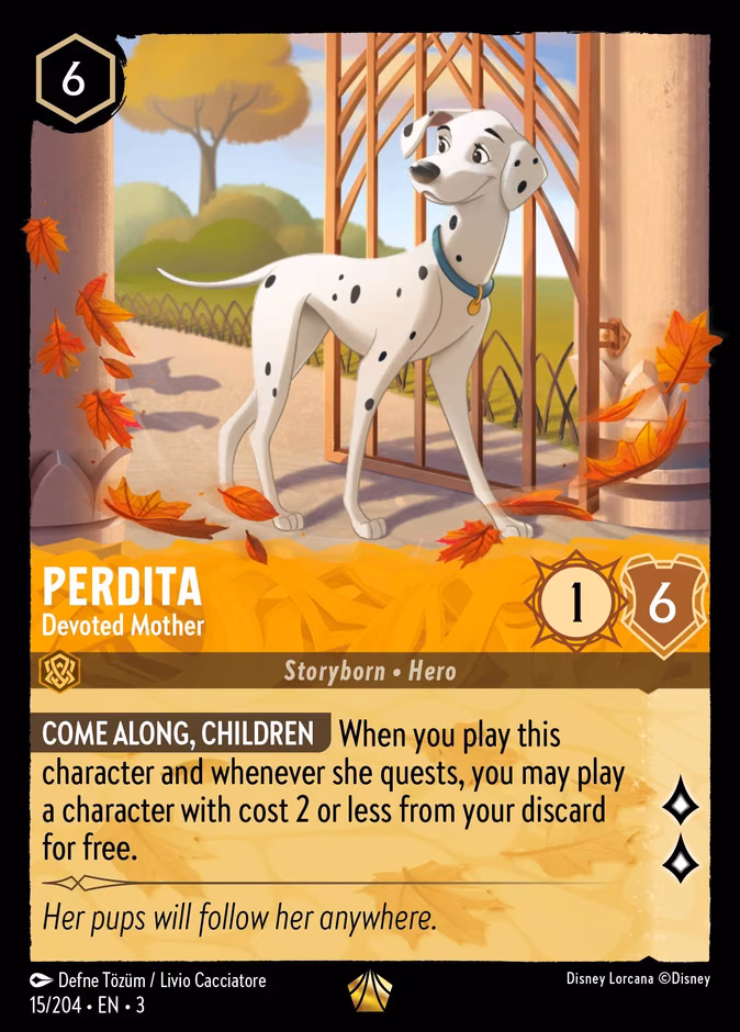Perdita - Devoted Mother Lorcana card (15/204, Into the Inklands)