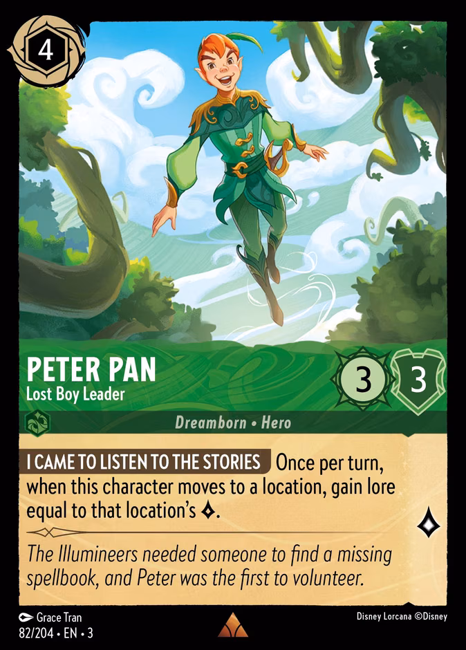 Peter Pan - Lost Boy Leader Lorcana card (82/204, Into the Inklands)