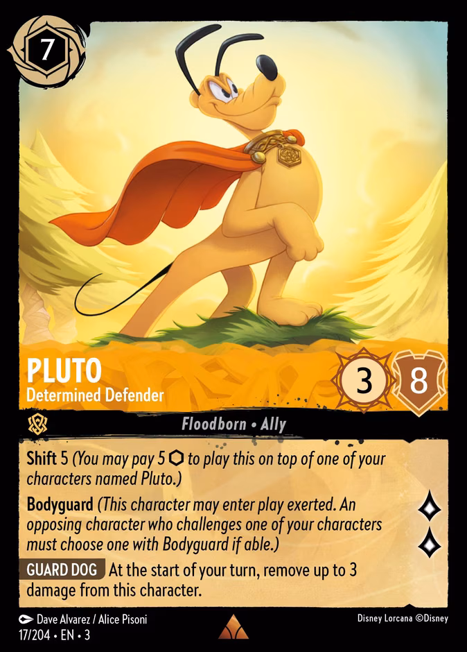 Pluto - Determined Defender Lorcana card (17/204, Into the Inklands)